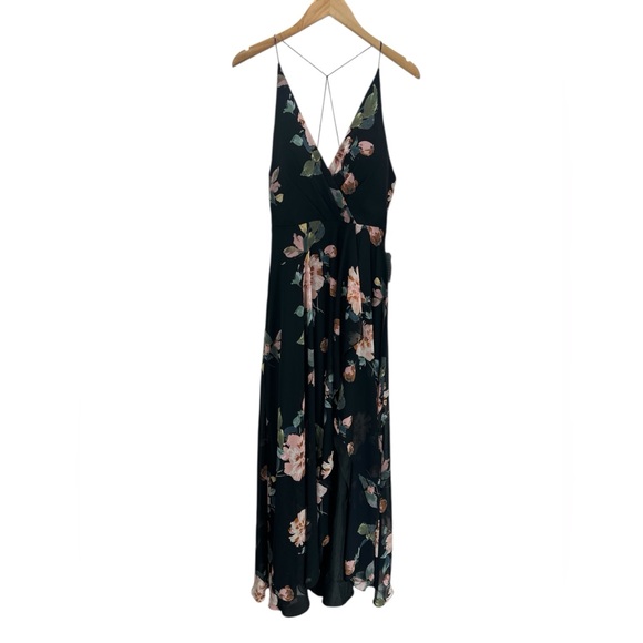 Jenny Yoo Farrah Floral Halter Maxi Dress Slit Backless Romantic Wedding Guest - Picture 4 of 16